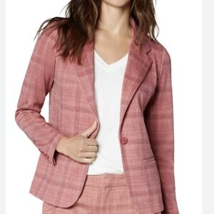 Liverpool plaid fitted blazer
